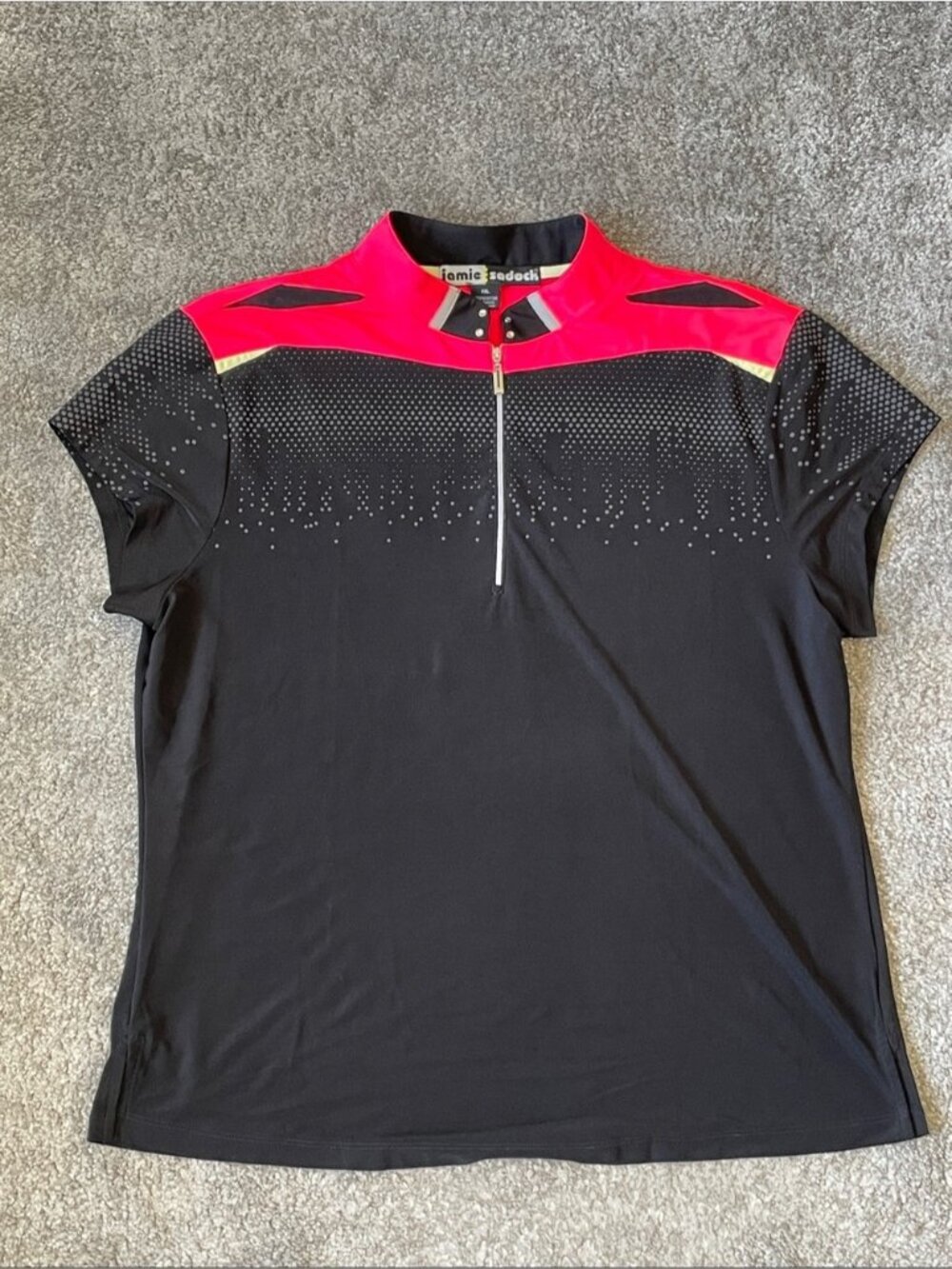 EC Jamie Sadock Short Sleeve Lightweight Top Pink/ Black / Grey - Size XXL